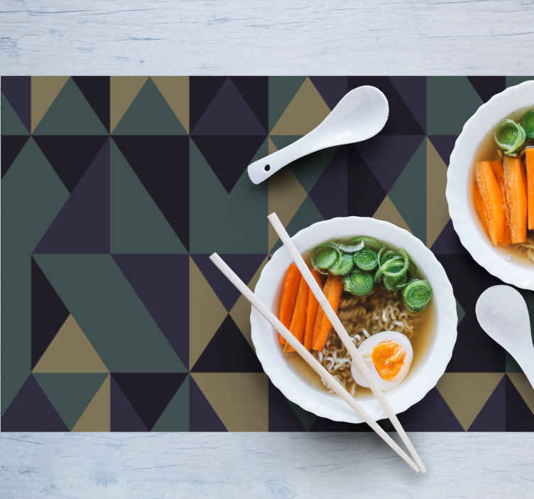 Geometric multicolored pattern placemats TenStickers