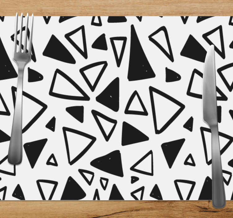 Geometrisk triangel pa vinyl bordstabletter - Tenstickers