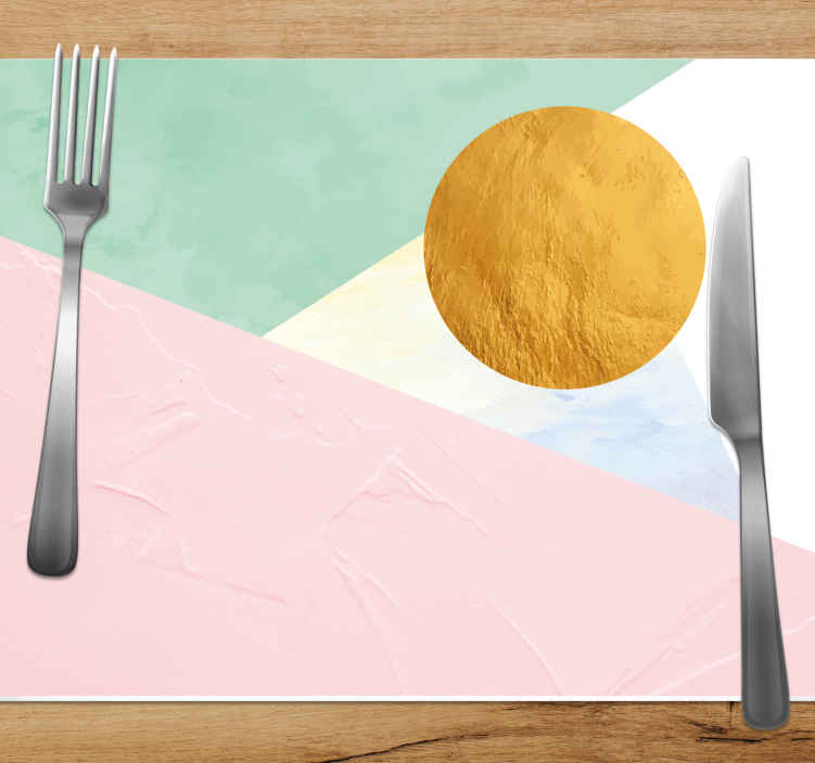 Modern placemats with textured geometric shapes - TenStickers