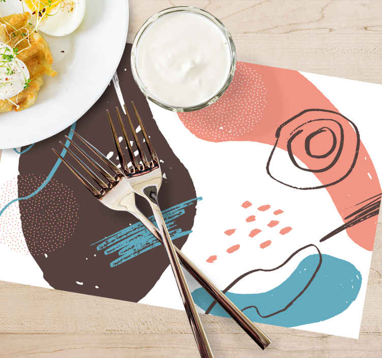 Modern placemats in bright abstract designs - TenStickers