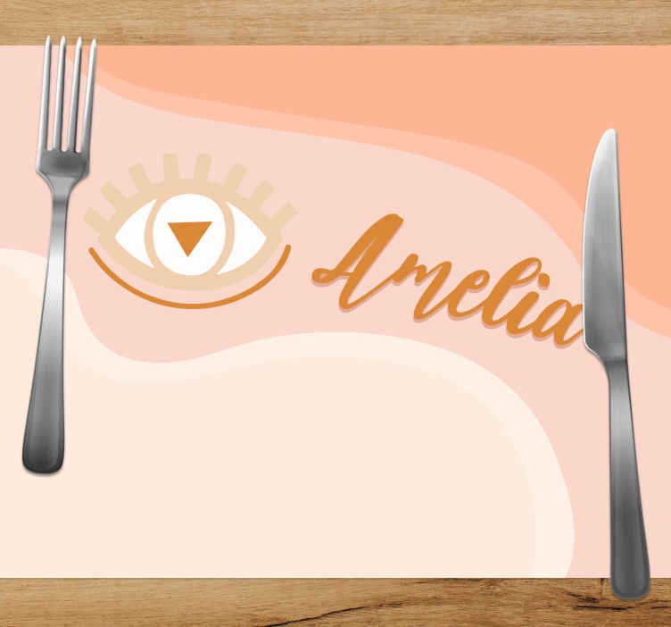 Personalisable placemat eye motif customization - TenStickers