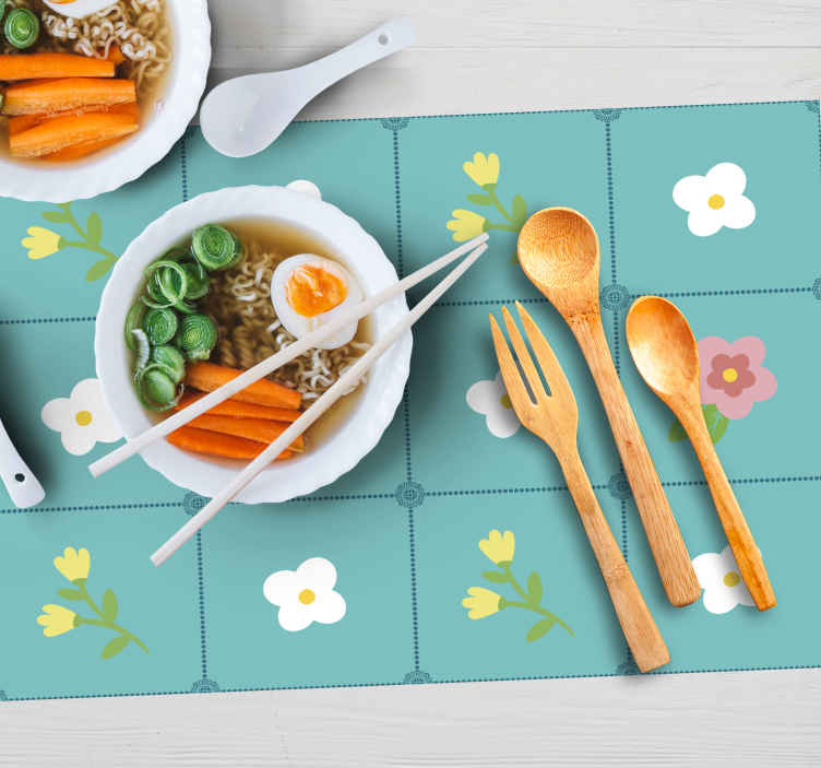 Tovagliette granny chic decoro floreale