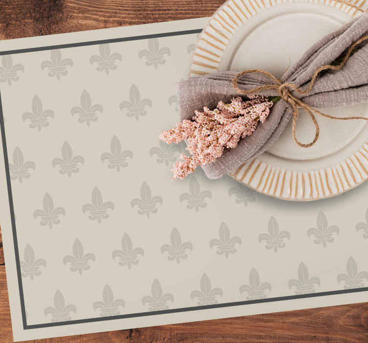 Set de table rectangulaire Fleur de lys - TenStickers