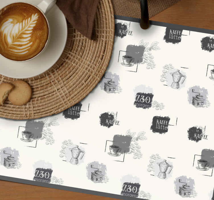 Tischset Zuhause 7:30 morgens Kaffee - TenStickers
