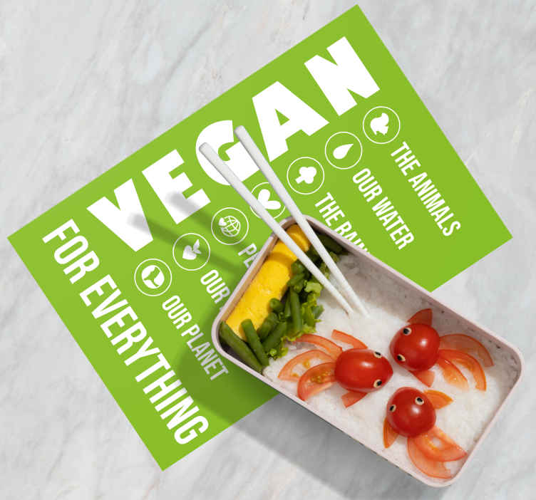 Vegan for everything original placemats - TenStickers