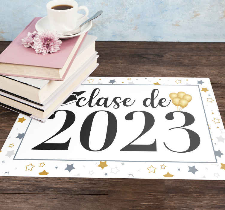 Mantel individual personalizable clase de año personalizadoClase  - TenVinilo