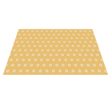 Mantel individual original naranja de flores - TenVinilo