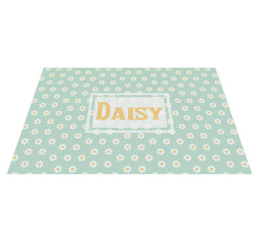 Mantel individual infantil azul de margaritas - TenVinilo