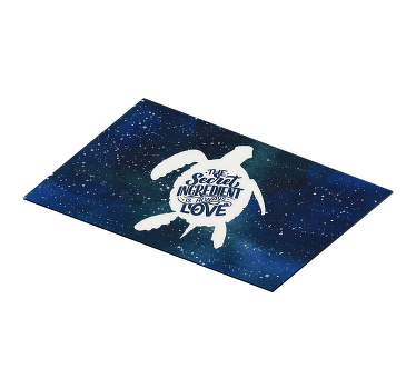Tischset Text Schildkröte mit Galaxienmuster - TenStickers