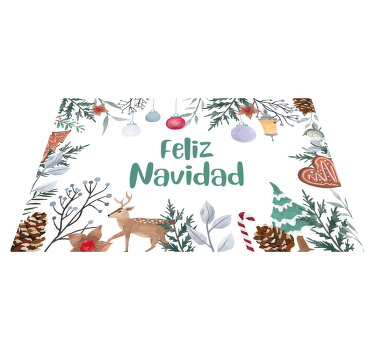 Mantel individual frase con texto navidad  - TenVinilo
