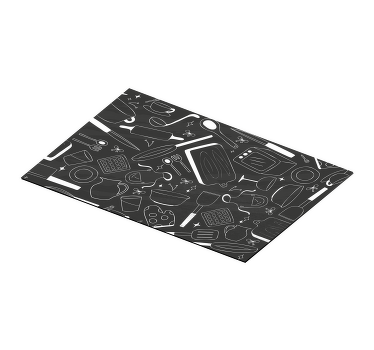 Tischset modern Küchengeräte und Lebensmittel - TenStickers