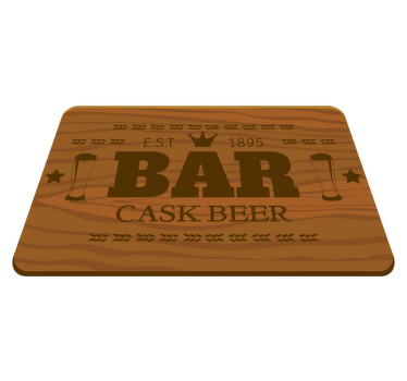 木制仿酒吧元素餐垫 - TenStickers