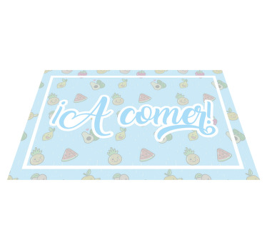 Mantel individual infantil de frutas felices - TenVinilo