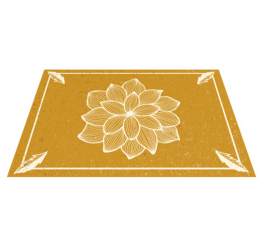 Mantel individual flor paisley amarilla - TenVinilo