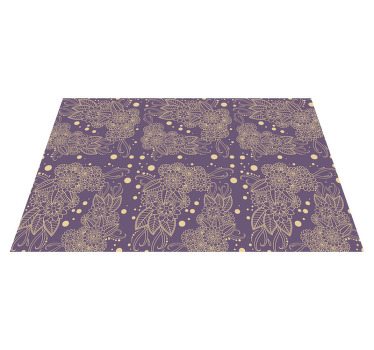 Mantel individual floral paisley morado - TenVinilo