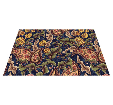 Mantel individual patrón floral estilo retro - TenVinilo