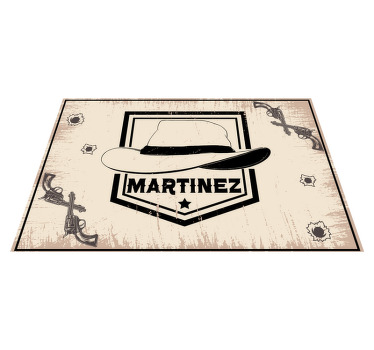 Set de table Chapeau de cow-boy avec nom - TenStickers