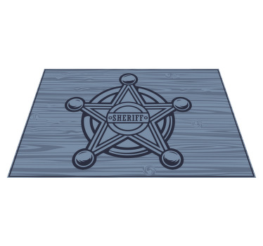 Mantel individual azul estrella sheriff - TenVinilo