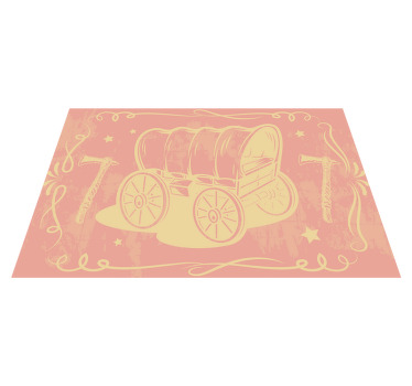 Set de table rectangulaire Chariot de cow-boy - TenStickers