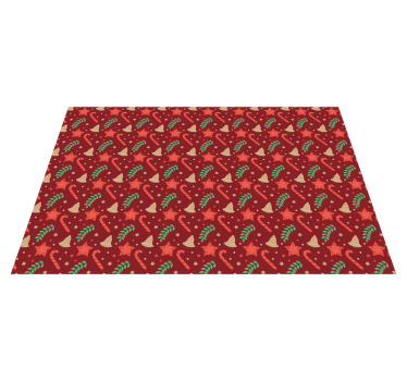 Mantel individual navidad patrón caramelos - TenVinilo