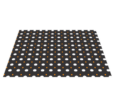 Mantel individual Halloween calabaza y lunares - TenVinilo