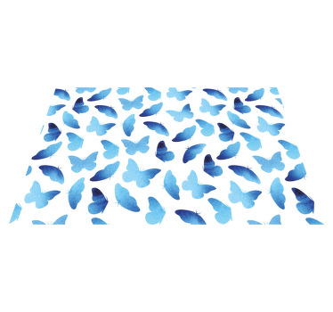 Mantel individual rectangular mariposas azules - TenVinilo