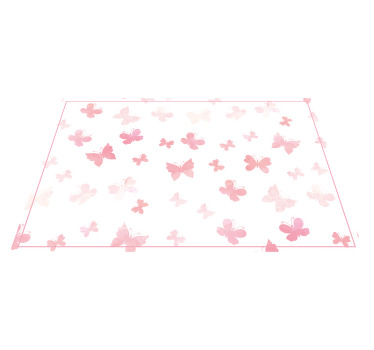 Mantel individual infantil mariposas rosas - TenVinilo