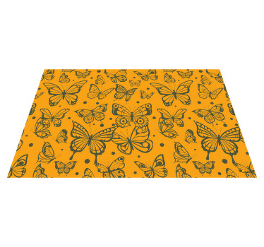Mantel individual mariposas naranjas - TenVinilo