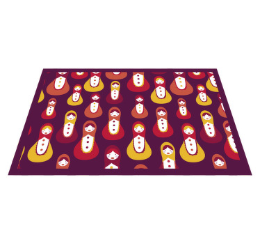 Individuais de mesa para casa Padrão matrioska - TenStickers