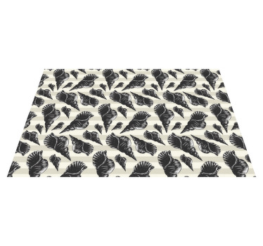 Individual mesa moderno elegantes motivos de conchas - TenVinilo