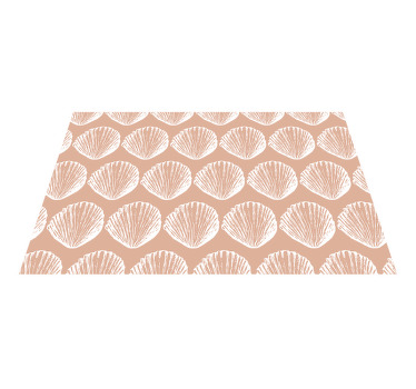 Podkładki na stół z muszelkami Beżowy wzór retro muszli - TenStickers