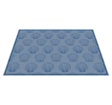 Individuais de mesa com conchas Tons de concha azul - TenStickers