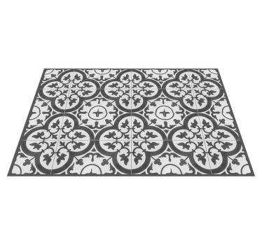 Mantel individual color Patrón de mosaico gris - TenVinilo