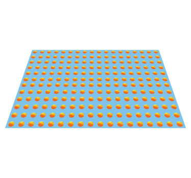 Mantel individual azul soles de los 70 - TenVinilo