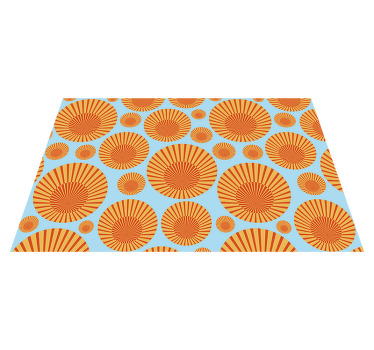 70's stripes sun retro placemats - TenStickers