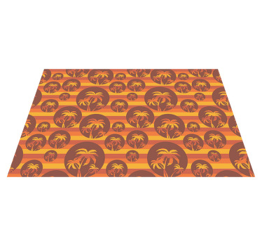 Retro sončni zahodi in dlani pogrinjki iz 70-ih - TenStickers