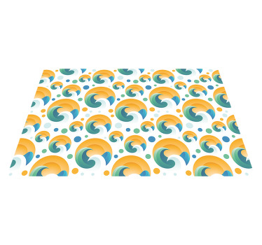 set de table soleil et vagues - TenStickers