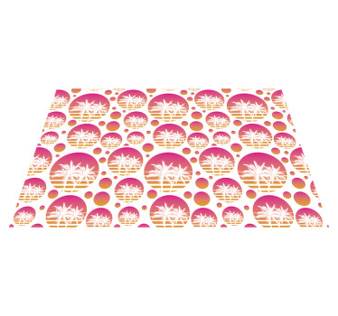 Sunset Vintage Landscape pattern 70's placemats - TenStickers