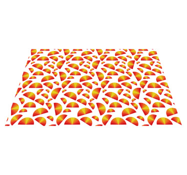 Podkładki pod talerze słońce lata 70 Wzór vintage zachód słońca - TenStickers