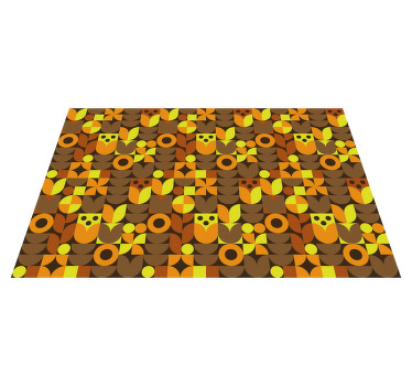 Mantel individual con búhos estilo de los 70 - TenVinilo