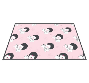 Individuais de mesa infantis Zebra bebê fofo e urso - TenStickers