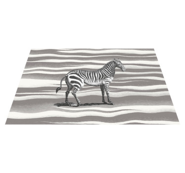 Vintage illustration motiv med zebra dækkeservietter - TenStickers
