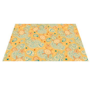 Undersea Life Soft Colours sea life placemats - TenStickers