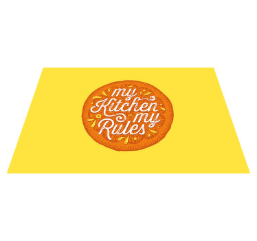 壁炉架橙色手绘厨房报价餐垫 - TenStickers