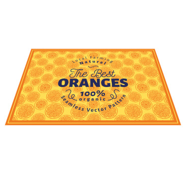 Set de table fruits orange dessin à la main - TenStickers