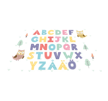 Värikkäitä aakkosia lapsille lasten pöytätabletti - Tenstickers