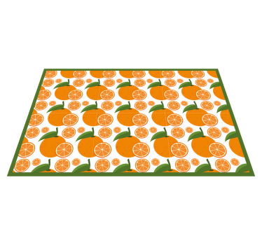 Sliced and full oranges white original placemat - TenStickers