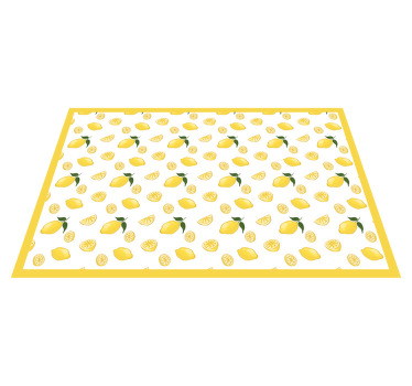 Individuais de mesa originais Limões fatiados em branco - TenStickers