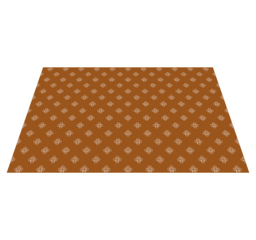 Individuais de mesa modernos Padrões de flores brancas em marrom - TenStickers