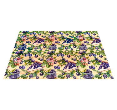 Blåbær grene vinyl dækkeservietter - TenStickers